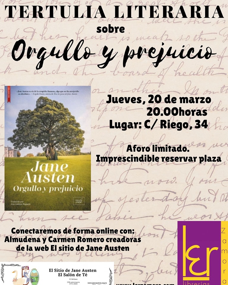 Tertulia de Orgullo y Prejuicio en Zamora