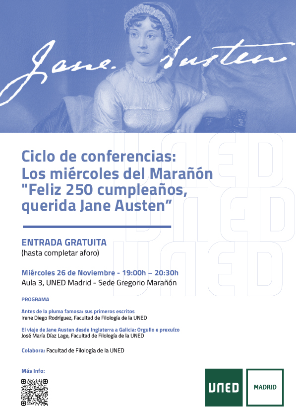 26.11: Los Miércoles del Marañón: Feliz 250 cumpleaños, Jane Austen